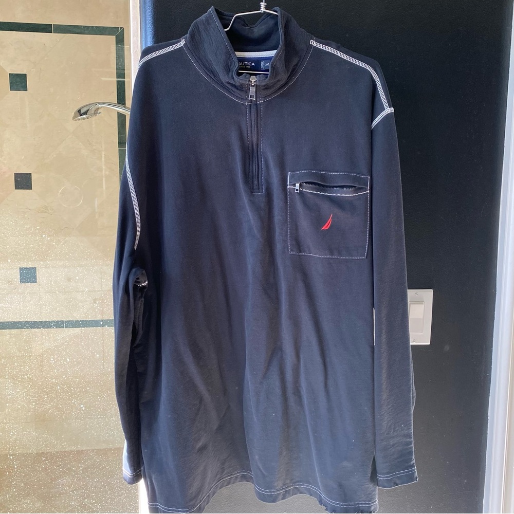 Nautica Charcoal Quarter-Zip Sweatshirt